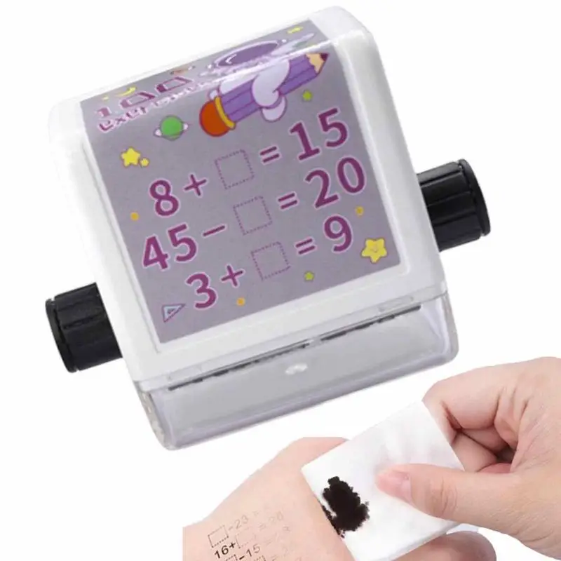 

Умные математические роликовые штампы для детей, учебные штампы для сложения и вычитания, умные математические роликовые штампы, тренировочные инструменты в пределах 100