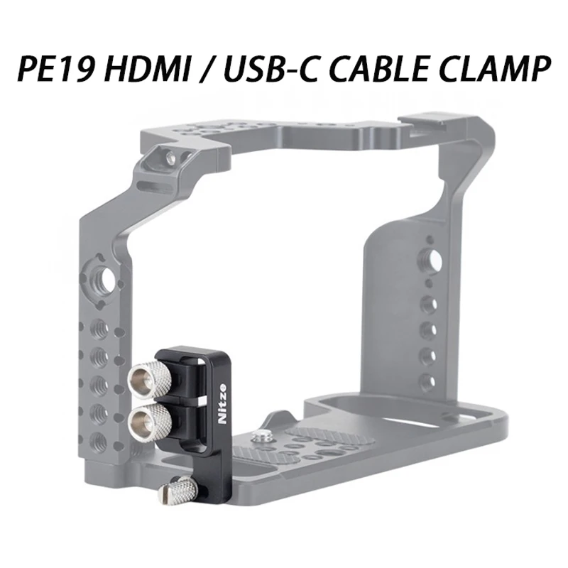 

NITZE HDMI USB-C CABLE CLAMP FOR TP-LS5 CAGE PE19 Aluminum Alloy Cage USB-C CABLE CLAMP