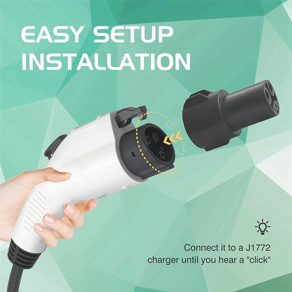 

3X Electric Car Charging Connector SAE J1772 Type 1 to Tesla EVSE EV Charger Adapter for Tesla Model X/Y/3/S