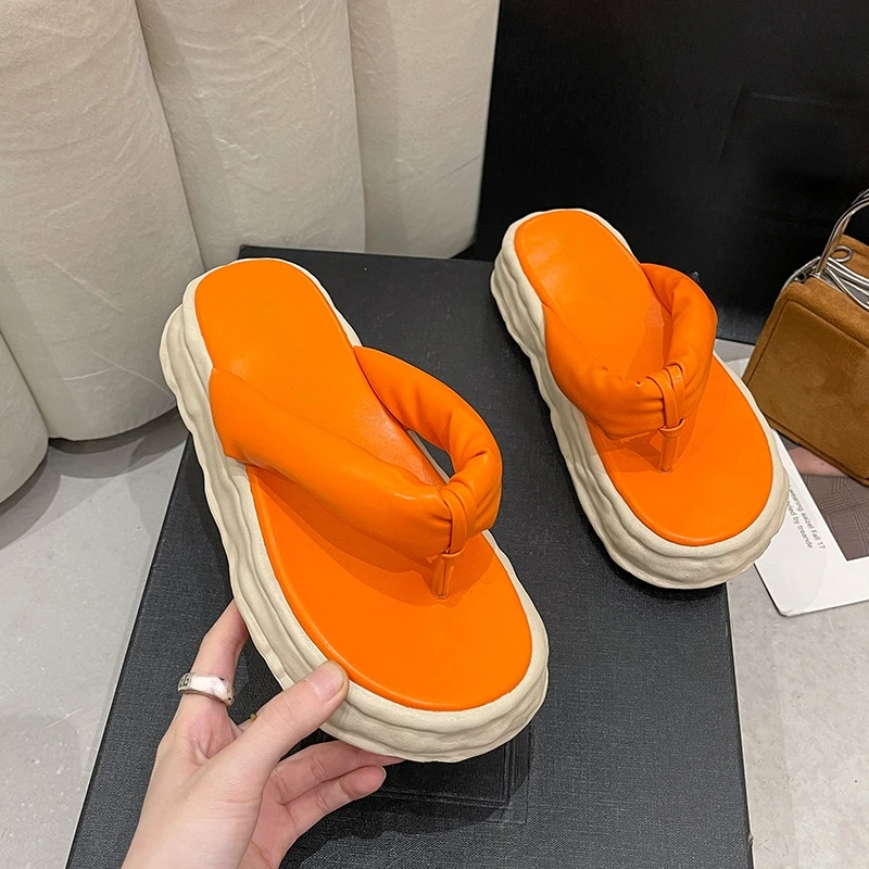 

Summer Women Sport Slippers Casual Flip Flops 2022 New Designer Wedges Platform Sandals Slides Beach Dress Fashiom Women Shoes
