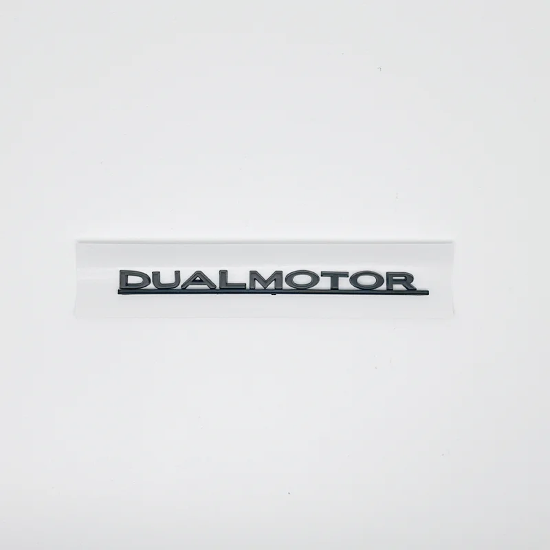 

Эмблема с буквами подкладки DUAL MOTOR для Tesla Model Y 3 X S, Стайлинг автомобиля, высокопроизводительная наклейка на багажник, хромированный, черный, красный