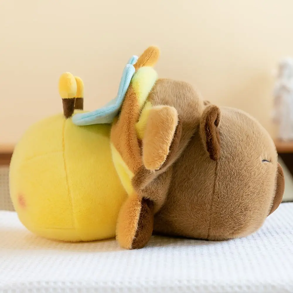 Двусторонняя капибара превращается в пчелу плюшевая игрушка мягкая подушка 2-в-1