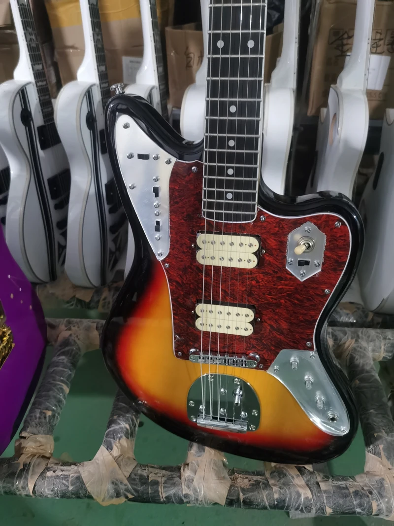 

Электрогитара OEM, Классическая Ягуар гитара, цвет заката 3TS, принимается для настройки