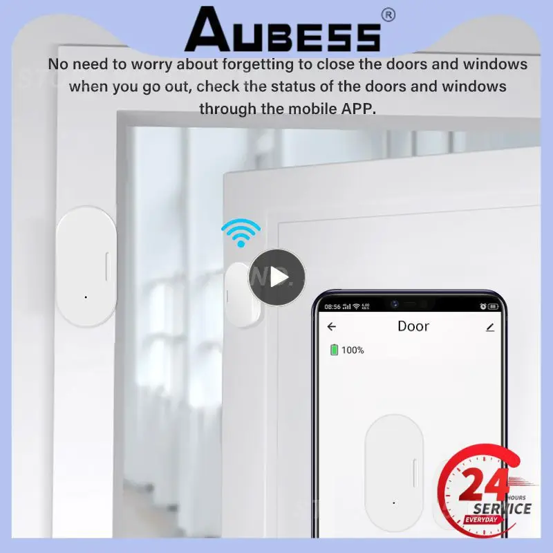 

1~8PCS Wireless Smart Security Alarms Google Home Smart Home Door Detectors Zigbee Door Window Magnetic Sensor Remote Monitoring