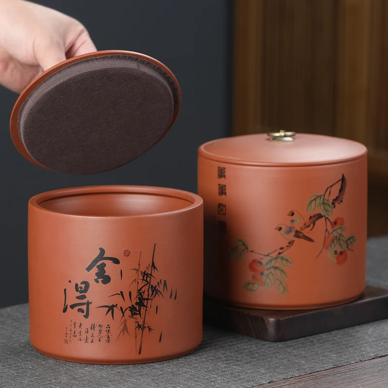 

Creative Vintage Cylindrical Ceramic Storage Jar Sealed Moisture-Proof Tea Jar Craft Candy Cookies Coffee Tank Storage Container