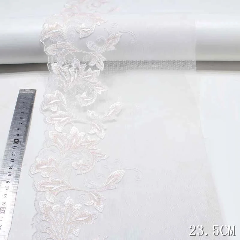 

59Yards Leaf Embroidered Lace Trim DIY Clothing Needlework Accessories Net Embroidery Lace Fabric for Lingerie Sewing Crafts