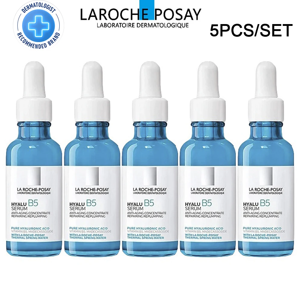 

5PCS La Roche Posay Hyalu B5 Hyaluronic Acid Facial Essence Containing Vitamin B5 Anti-aging Fine Lines and Wrinkles 30ml