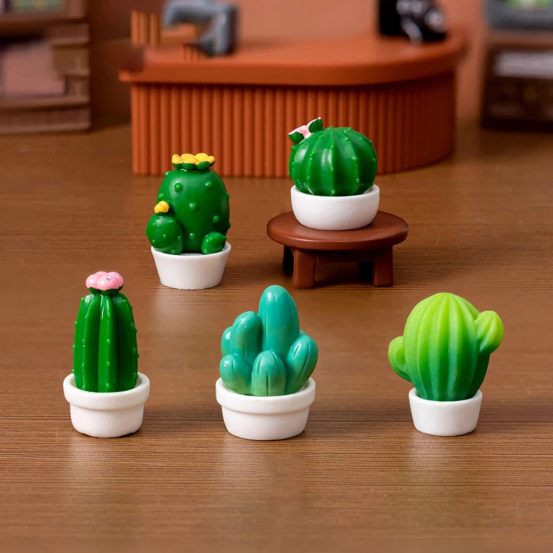 Мини искусственные украшения кактус бонсай Декор микро Ландшафтный растение