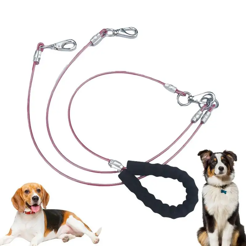 

Dog Leash With Lobster Claw Clasp Pet Running Leash With Anti-Slip Handle 4.8ft Long Leash With Carabiner Clip Tangles Free