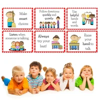 children a4 size classroom rules posters behavior educational posters good habits manners chart for preschool kid toddler