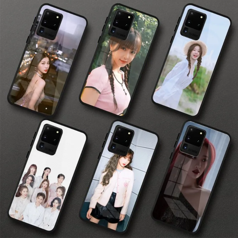 Милый чехол для телефона с изображением THE9 Yushuxing для Samsung A32 A51 A52 NOTE 10 20 S10 S20 S21 S22 Pro, Ультрачерный стеклянный чехол для телефона из поликарбоната