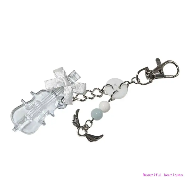 Виолончель с бантом из бисера очаровательные брелки милый кулон подвеска