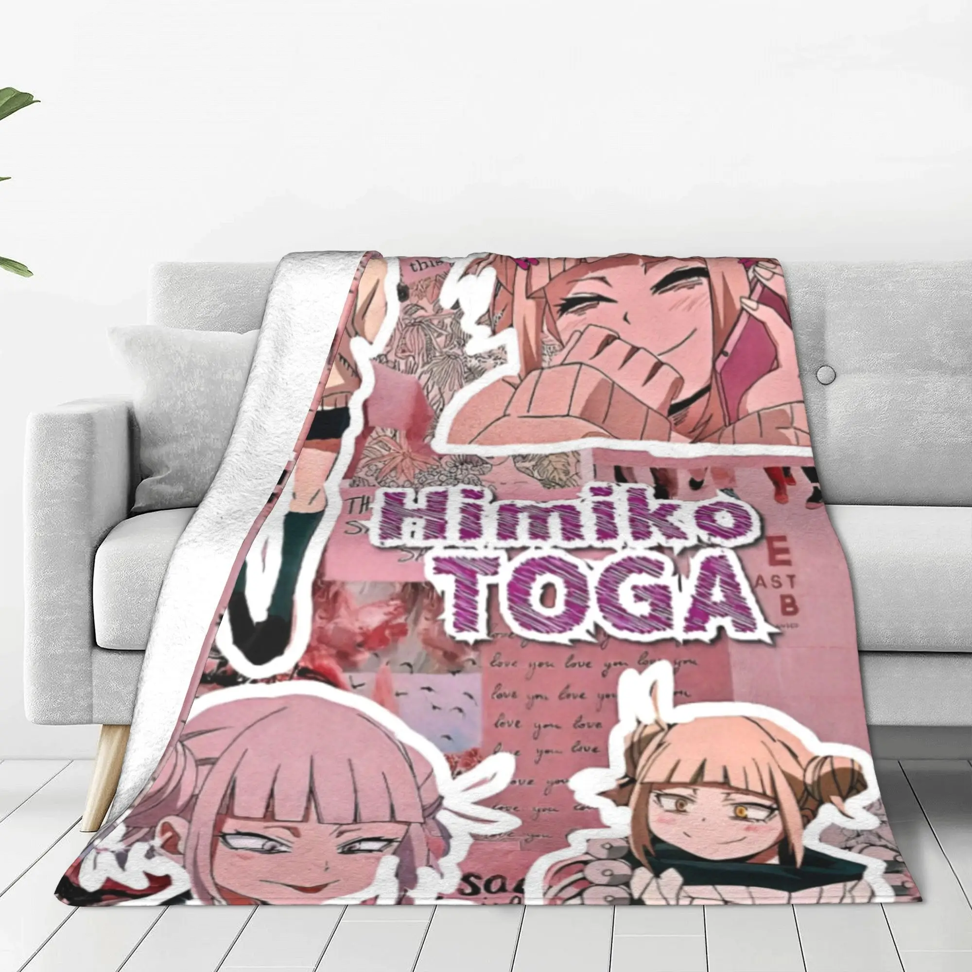 Одеяла My Hero Academia Himiko Toga бархатное теплое одеяло в стиле аниме манга для самолета