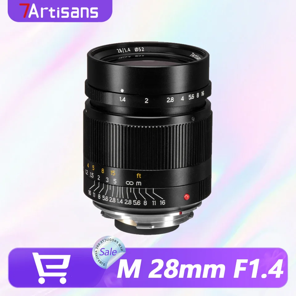 Фото Объектив 7artisans M 28mm F1.4 с ручной фокусировкой и большой апертурой для уличной съемки и портретов, совместимый с Leica M-Mount M240, M10, M11, M6, M7 №1