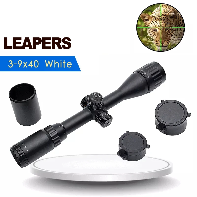 LEAPERS 3-9x40 Optical Riflescope R/G/B Illuminated Mil-Dot Reticle Rifle Scope Hunting Sniper Scopes Luneta Para Rifle