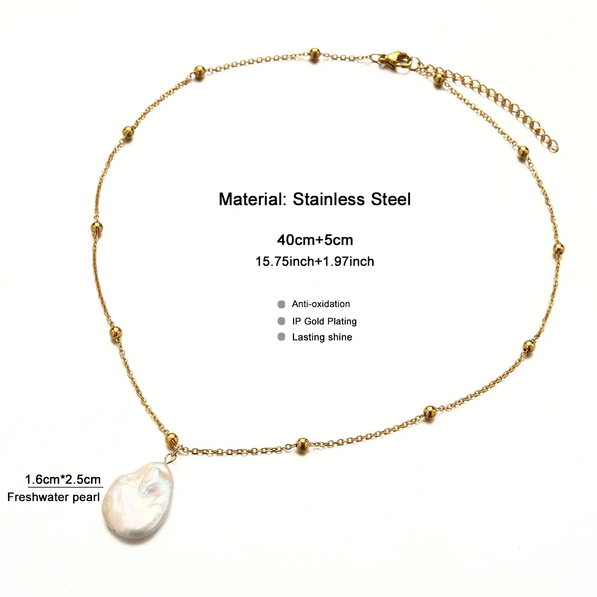 Новый стиль ожерелья с подвеской из нержавеющей стали в стиле барокко