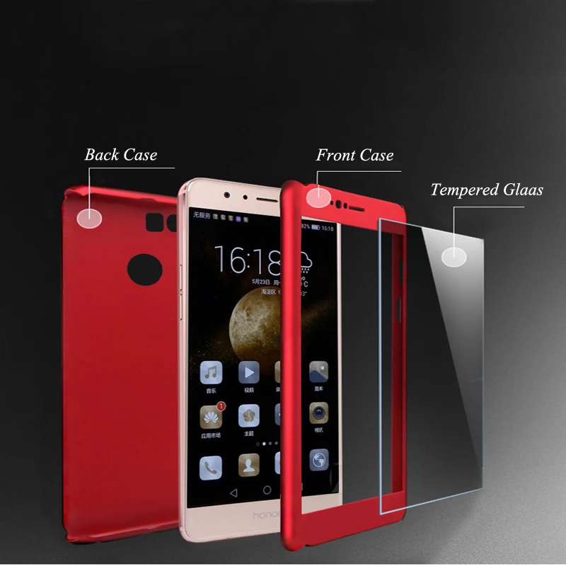 Magtim Full Cover Hard Case For Xiaomi Redmi Note 5 4 3 2 PC Remi 4X 6 PLUS Luxury with Glass |