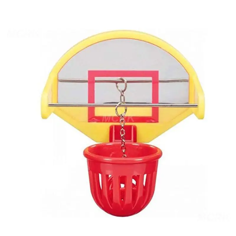 

Funny Parrot Birds Toys Mini Basketball Hoop Props Parakeet Bell Ball Chew Toy Pet Supplies