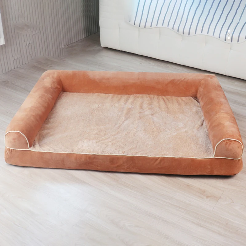 Зимняя теплая кровать для маленьких и средних собак 3D губчатый спальный коврик