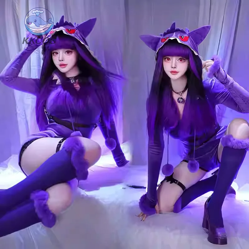 Фото Gengar Gangar пижамы косплей костюм Хэллоуин Рождество аниме вечерние игры Comic Con повседневная одежда KKCos №5