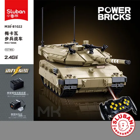 Бак с дистанционным управлением SLUBAN 2,4G военный T14 ARMATA MK4 RC Танк Tiger MBT торможение мощность группа строительные блоки технические игрушки «сделай сам»