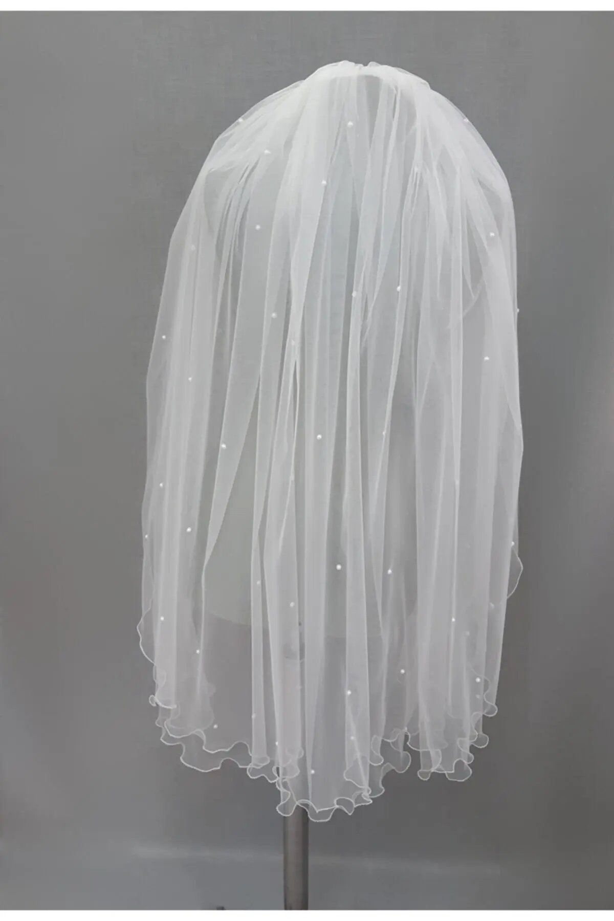 

2022 new Off White Dream Tulle Pearl Double Layer Wedding Veils Adana Prom Wedding Bridal Accessory Marriage