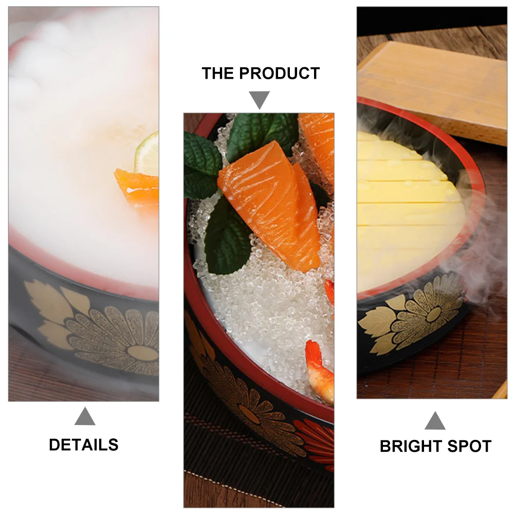 

Sushi Serving Plate Tray Japanese Plates Sashimi Ice Dish Platter Bowlrice Boat Wood Dishes Wooden Display Appetizer Dry