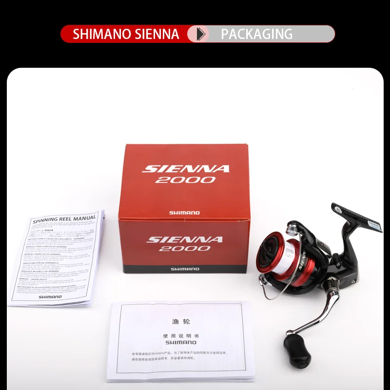 Original SHIMANO SIENNA FG 500 1000 2000 2500 2500HG C3000 4000 5.0:1 5.2:1 Gear Ratio 1+1 BB Saltwater Spinning Fishing Reel | Спорт и