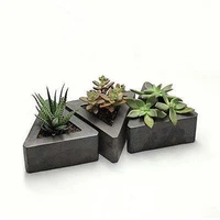 triangular succulent small flower pot silicone mold creative gypsum car cement flower pot green plant pot decoration mould