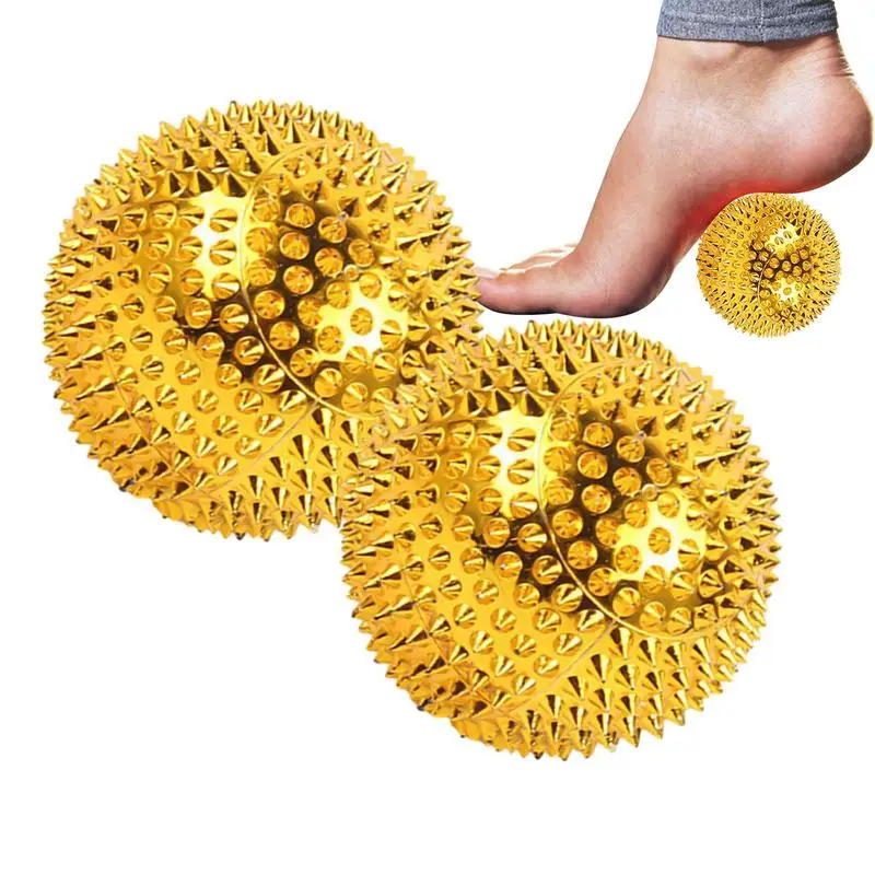 

Hand Massage Ball Acupoints Magnetic Massaging Ball For Hands 1 Pair Circle Squeeze Balls With Dense Spines For Massaging Palms