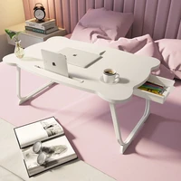bed small table folding dormitory student upper bunk writing desk simple computer desk bedroom sitting on the ground rent a meal