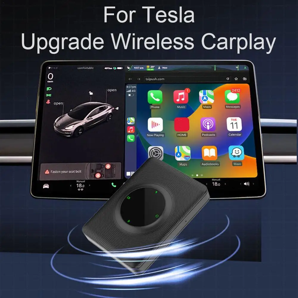 

Мини Carlinkit T2C Carplay беспроводной бокс WiFi Bluetooth автомобильный адаптер для Tesla Model 3/ X/Y/S онлайн обновление Apple CarPlay Dongle