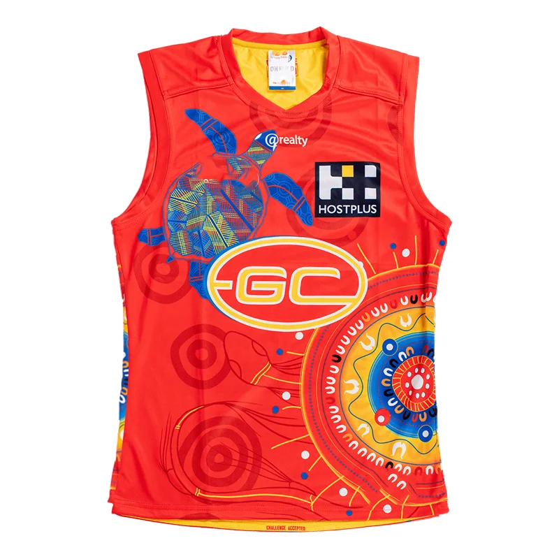 

2021 Gold Coast Suns Men's Indigenous Guernsey Sport Shirt S-3XL