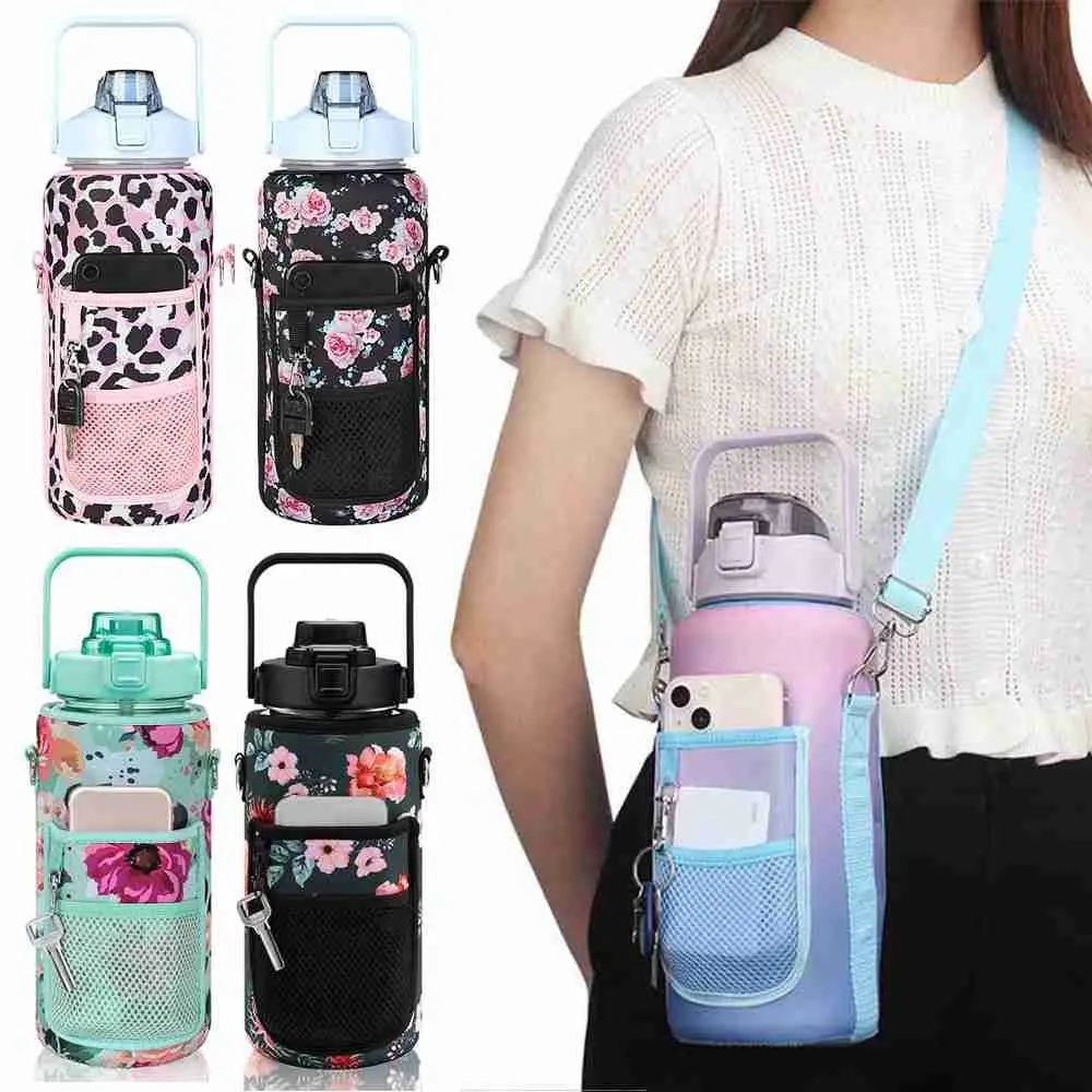Portable Half Gallon Water Bottle Case Sleeve Sports Insulat