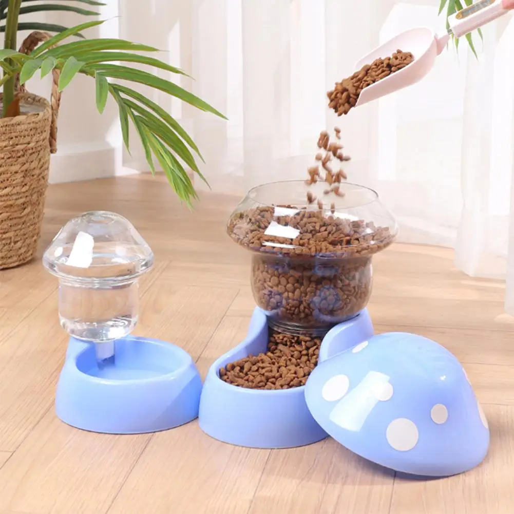 

Mushroom Feeding Type Bowl Food Bowls Pet Anti-tipping For Bottle Automatic Dogs Water Drinking Cats Feeder