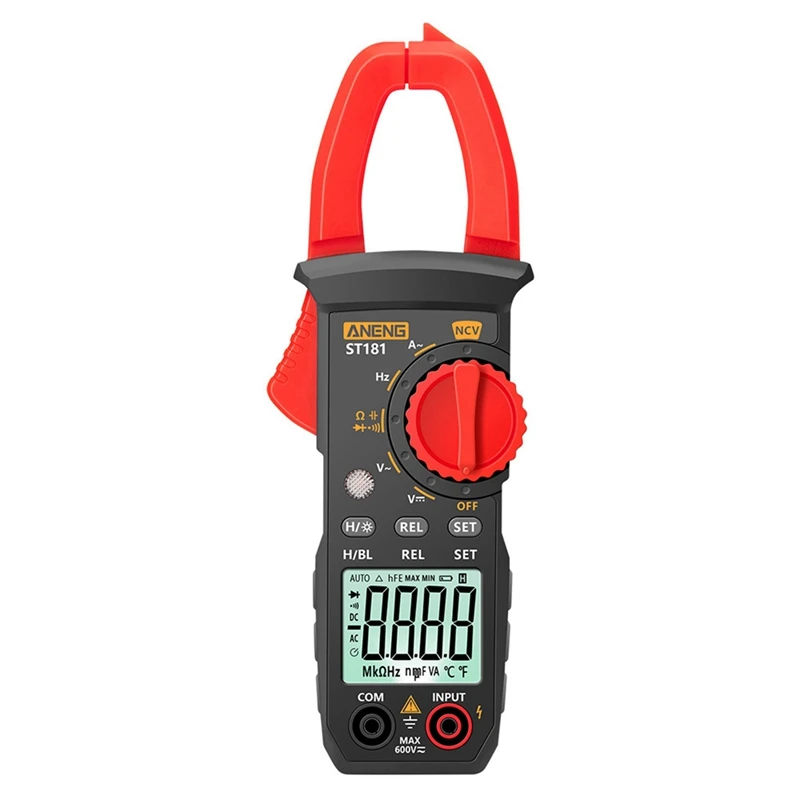 

2X ANENG ST181 Digital Clamp Meter DC/AC Current 4000 Counts Multimeter Ammeter Voltage Tester Car Amp Hz Capacitance