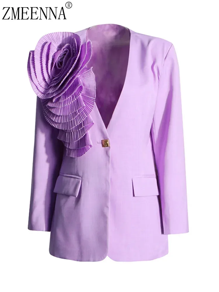 Женский блейзер ZMEENNA ZM63 летний однотонный элегантный с тремя цветами и одной