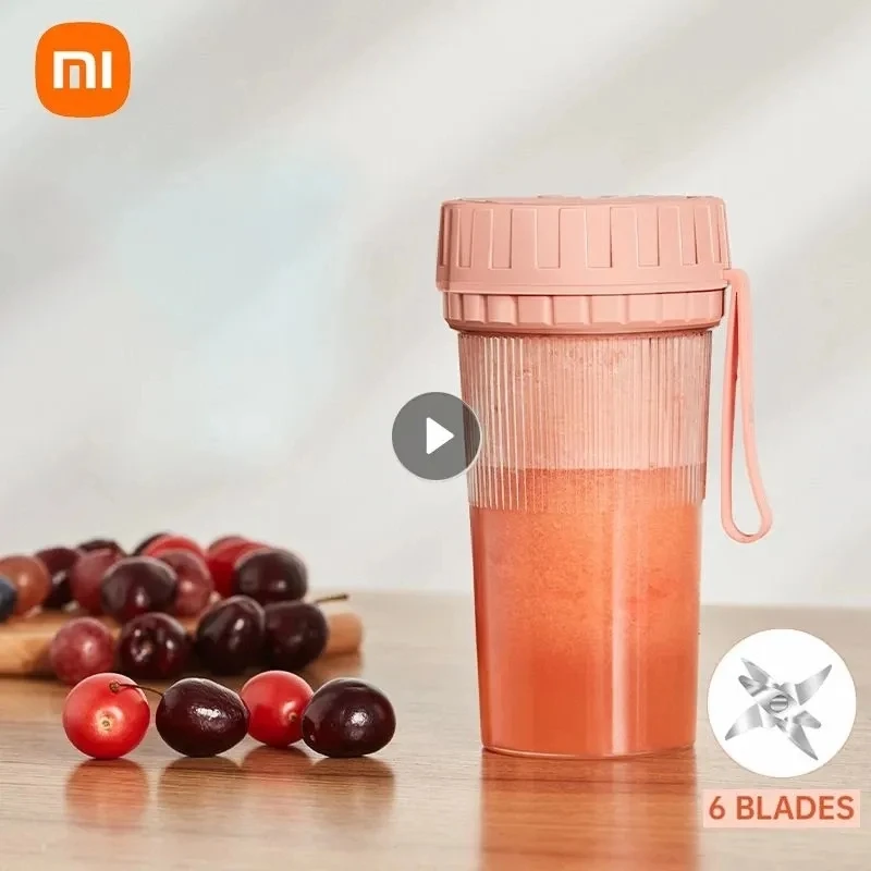 

Соковыжималка Xiaomi с 6 лезвиями, портативная Бытовая Автоматическая соковыжималка для смузи, с USB зарядкой, кухонные инструменты