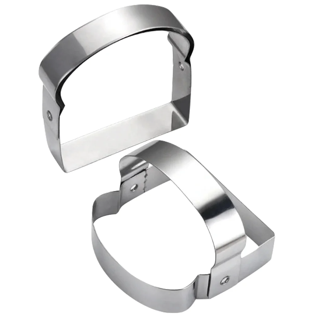 

2Pcs Toast Mold Nonstick Toast Stainless Steel Toast Bread Cutters