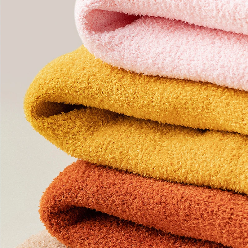 Winter Warm Fluffy Socks Indoor Floor Towel Socks For Women Coral Velvet Sockings Christmas Socks Gift Non-slip Foor Socks Woman