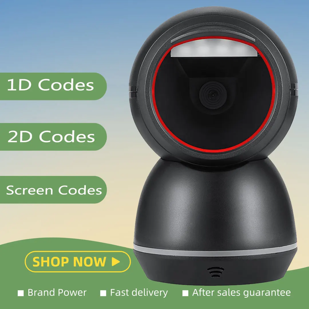2D-сканер штрих-кода настольный всенаправленный считыватель для супермаркетов