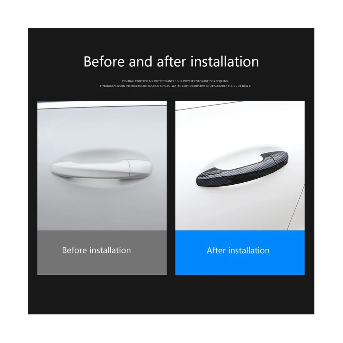 4 шт. накладки на дверную ручку автомобиля из углеродного волокна для Mercedes Benz a B C E