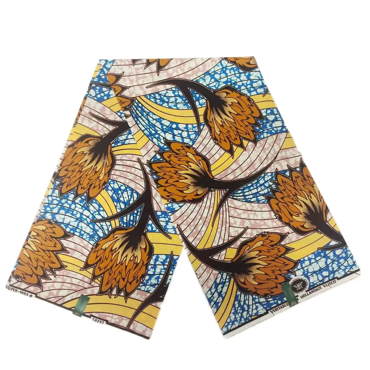 

Veritable Dutch Super-W Guaranteed Super Real Wax Print Fabric Hollandais Pagne Africa Dress 100% Cotton Wax Pagne Tissu VLL5643