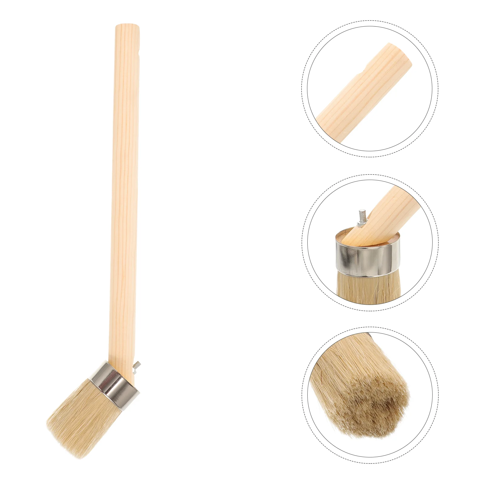 

Round Paint Brush Wood Handle Painting Brushes Trim Small Chip Shaped Supplies House Stain