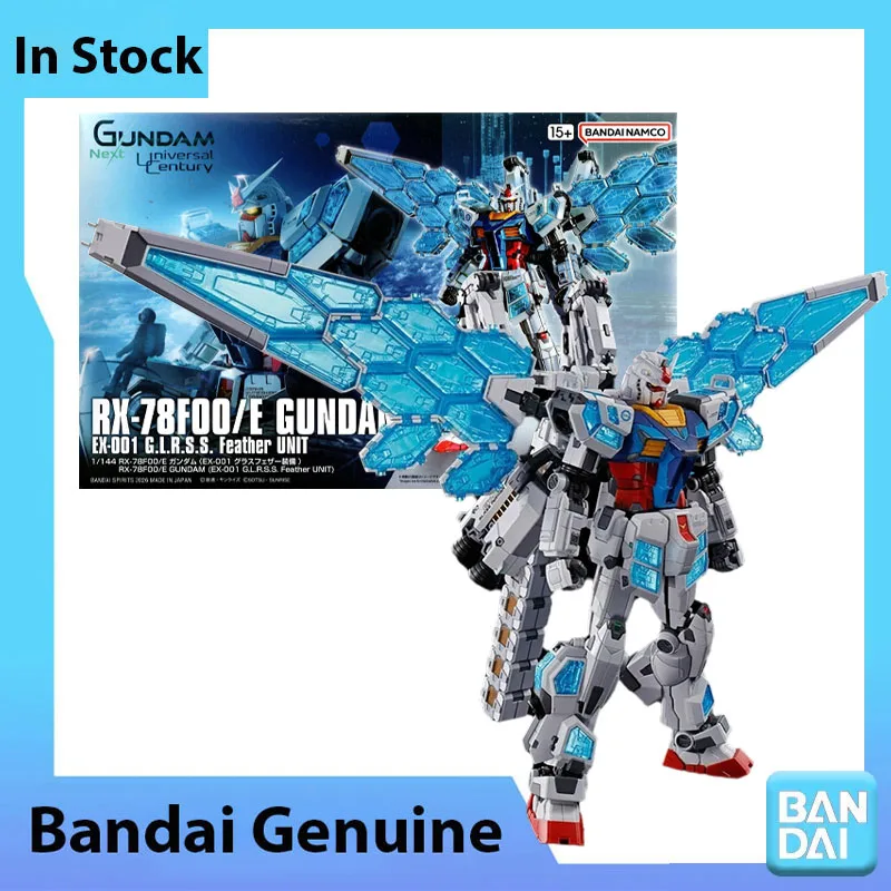 Фото Оригинальный сборный набор моделей Gundam Bandai 1/144 RX-78F00/E Gundam Feather Unit, коллекционная аниме-фигурка, модель для сборки №1