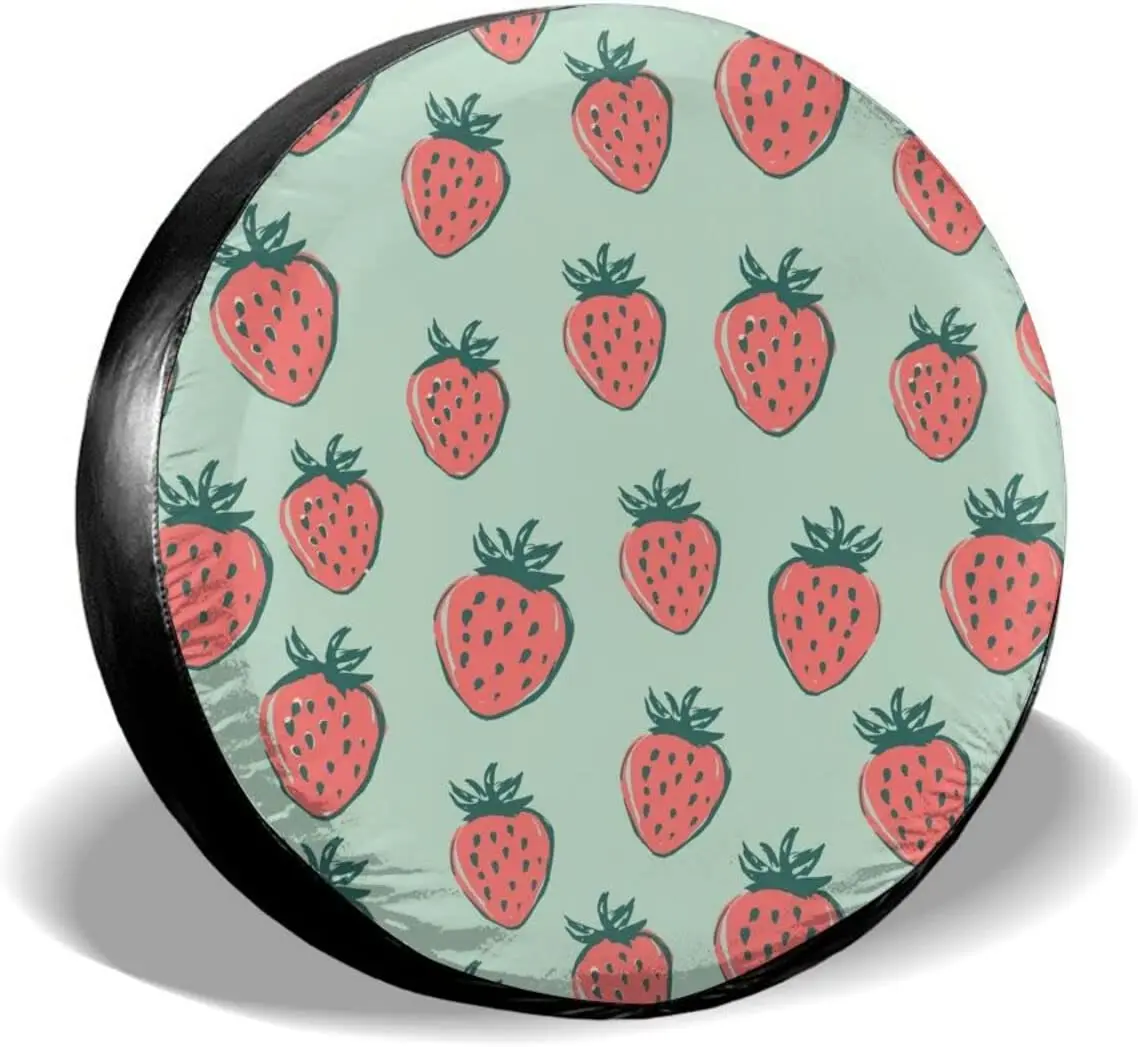 

Крышка для запасных шин с клубникой, водонепроницаемая, Пыленепроницаемая, стандартная для трейлеров, джипов, внедорожников, домов на колес...