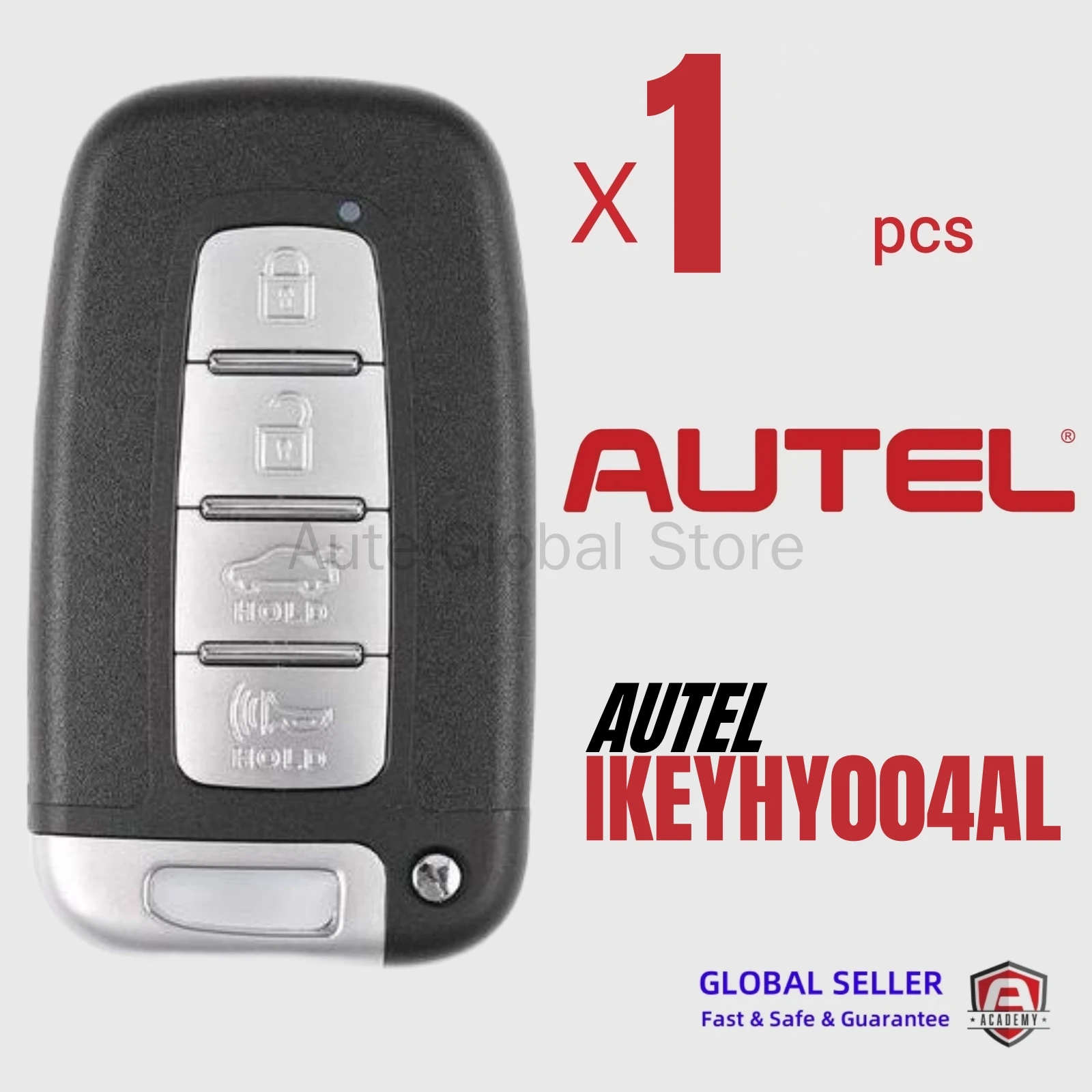 

1 шт. Autel IKEYHY004AL HY004AL универсальный смарт-ключ 4 кнопки для Hyundai для смарт-ключа Autel для KM100 IM508 IM608 KM100E