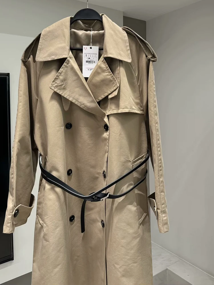 2024 осенне-зимняя новая женская модная двубортная свободная повседневная