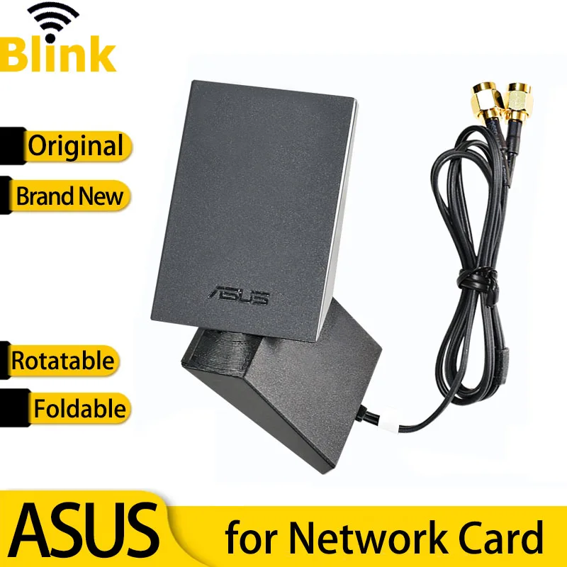 

ASUS Original WiFi Router Antenna Dual Band Amplifier Rotatable Magnetic Base External Omni Antenna for PC Wireless Network Card