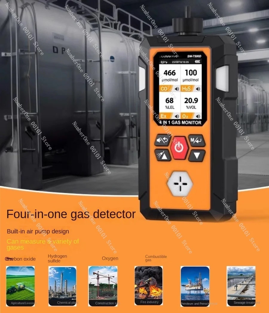 Всасывающий Газовый Детектор четырех в одном насосе ограниченное пространство